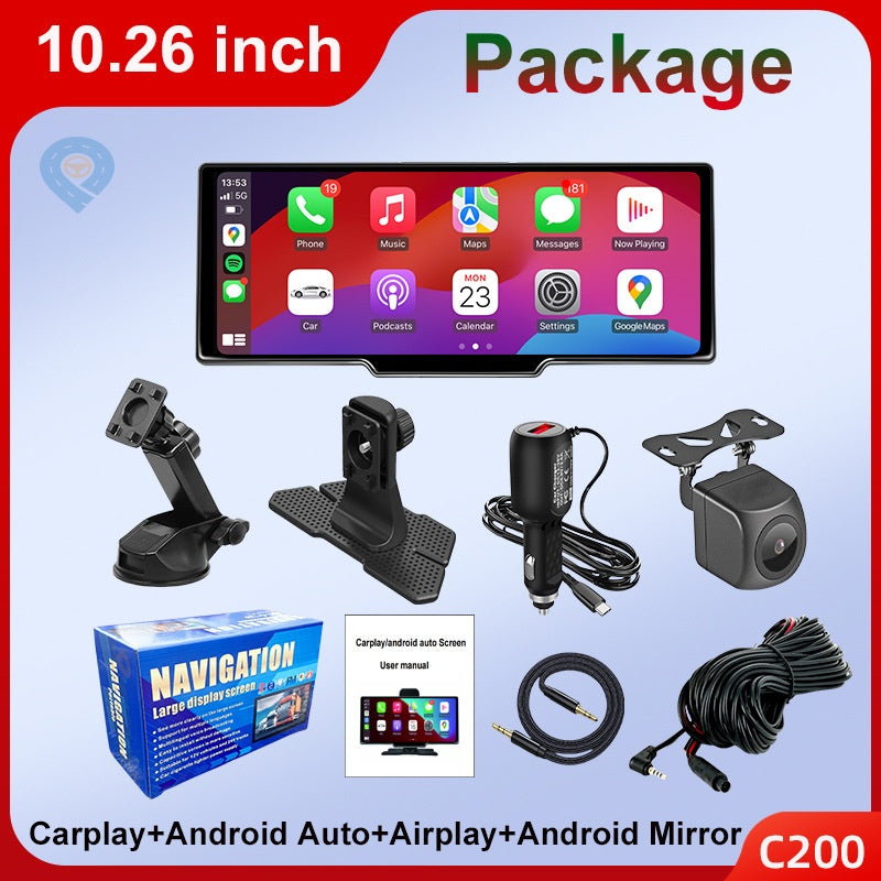 10.26-inch Portable Car Central Control Smart Screen with Wireless CarPlay, Android Auto, Bluetooth, and AHD Backup Camera - Renee Lane Company