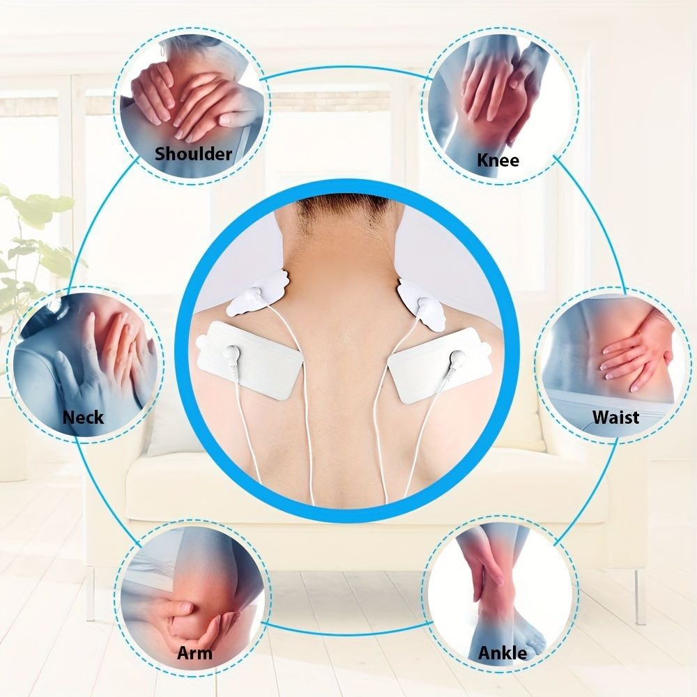 12pcs Reusable Self-Adhesive Electrode Pads - For Muscle Stimulator & EMS Massager - Replacement Massage Pads - Renee Lane Company