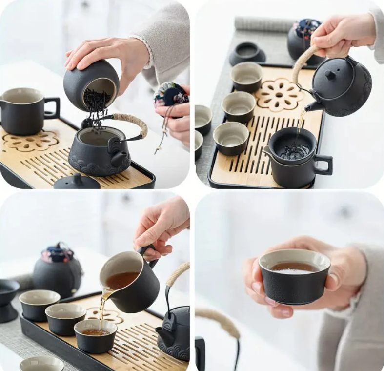 14-Piece Portable Travel Tea Set - Renee Lane Company