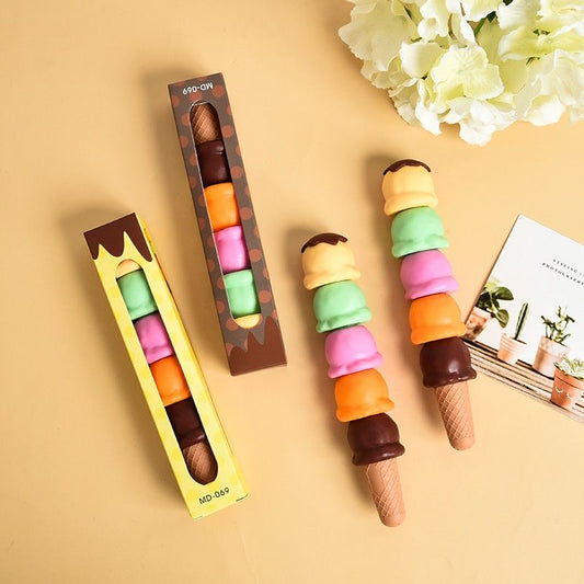 1Pc Creative Building Block Assembly Marker Pen Color Student Graffiti Pen Ice Cream Highlighter Cone 5 Colors - Renee Lane Company