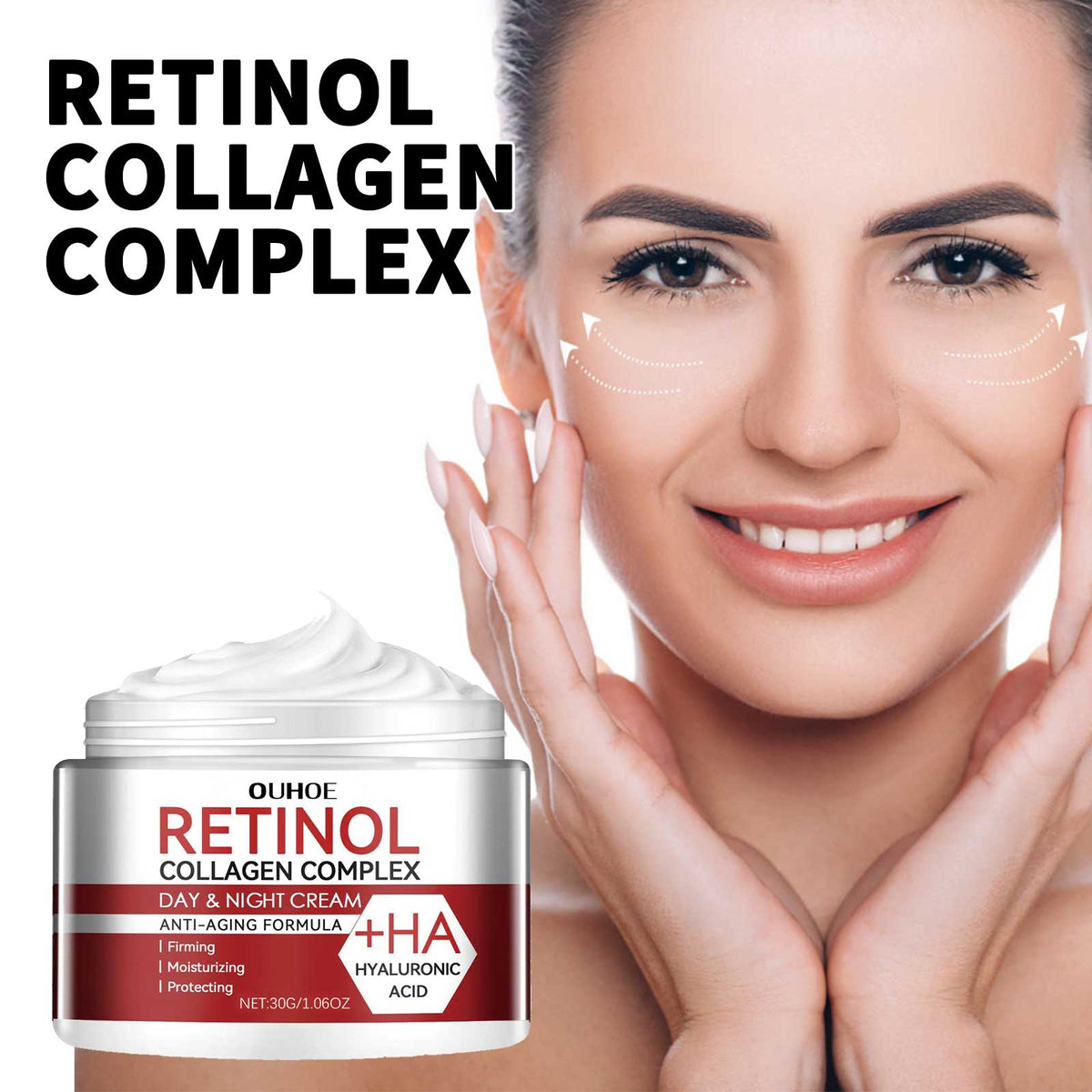 White skincare cream jar with swirled texture on lid, moisturizing face product