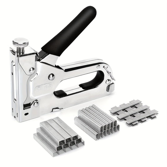 1pc, 3 In 1 Heavy Duty Staple Gun Kit With 300 Staples, Upholstery Stapler For Fixing Material, Decoration, Carpentry, Furniture, Doors And Windows - Renee Lane Company