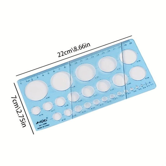 1pc Creative Plastic Transparent Drawing Square Ruler Measuring Tool Learning Stationery Drawing Template - Renee Lane Company