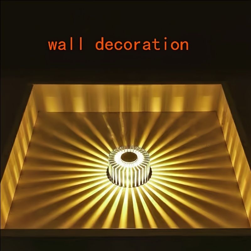 1pc Hard Wired Yellow Light Wall Sconce Flush Mount Wall Light, Aluminum LED Wall Light For House Corridor Porch Garage Cafe Villa Hotel - Renee Lane Company