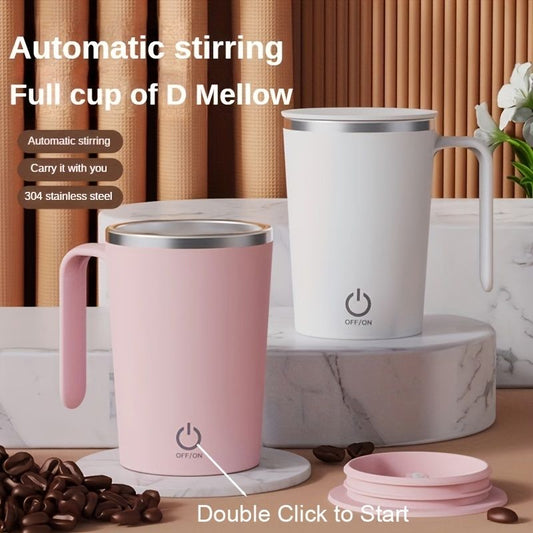 1pc Rechargeable Self-Stirring Mug - Magnetic Stirring Cup for Coffee, Milk, and Cocoa - Perfect for Home, Office, and Travel - Renee Lane Company