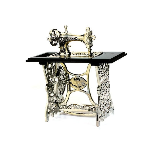 1pc Sewing Machine Crafts, Metal Mini Vintage Sewing Machine Shaped Ornament, For Home Tabletop Bedroom Living Room Decor (2.6*1.3*2.9in) - Renee Lane Company