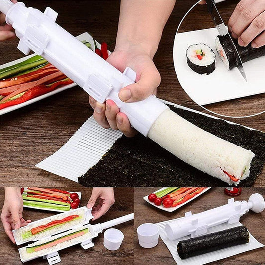 1pc Sushi Maker Set - Quick and Easy DIY Rice Mold Bazooka Roller Kit with Vegetable and Meat Rolling Tool - Perfect for Home Cooking and Entertaining - Renee Lane Company