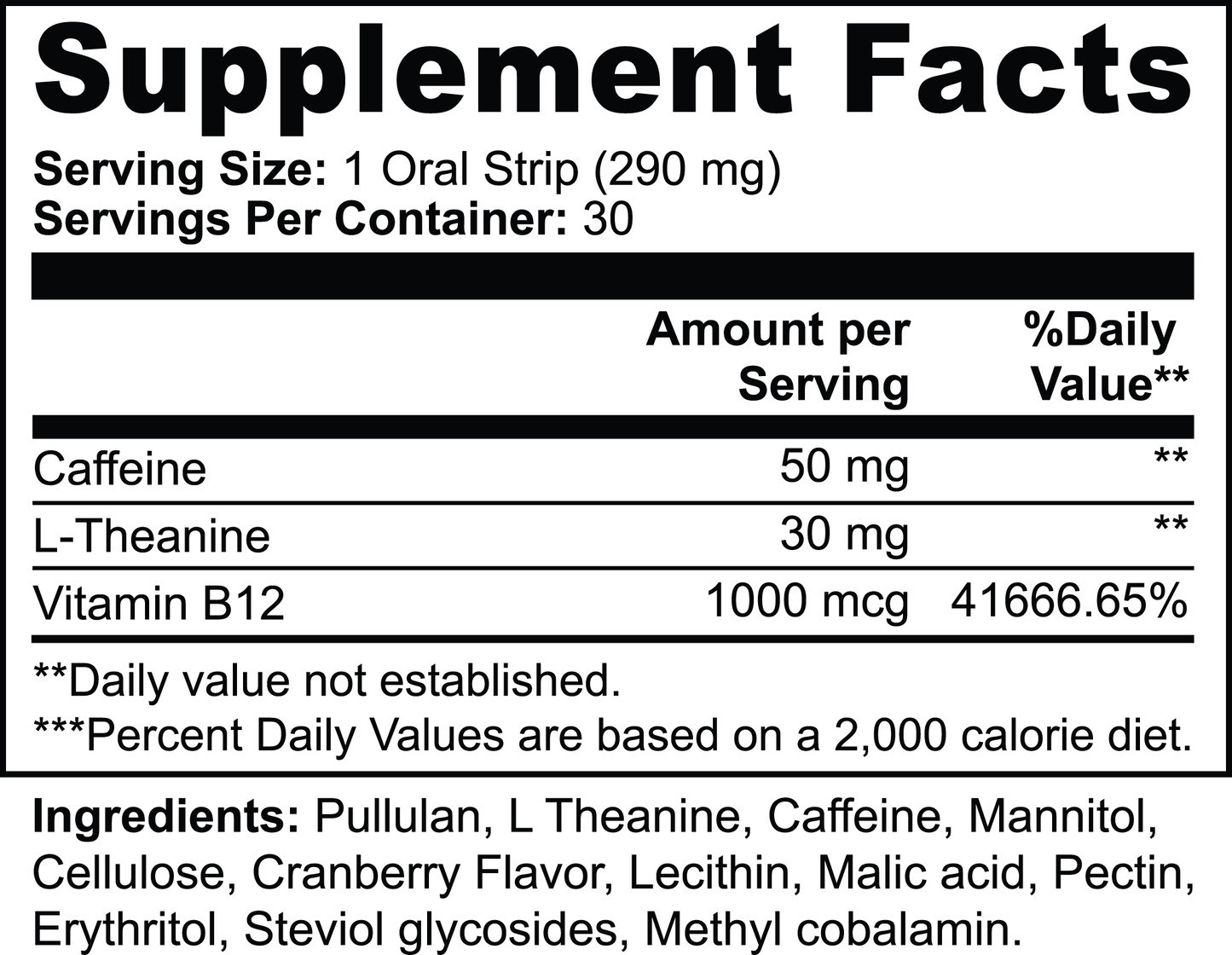Goiteia Energy Strips 30 Oral Strips