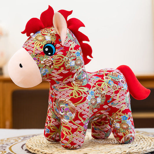 2026 Year of the Horse Plush Doll, 15/20cm Soft Stuffed Animal, Holiday Mascot for Family Home Decoration & New Year Supplies - Renee Lane Company
