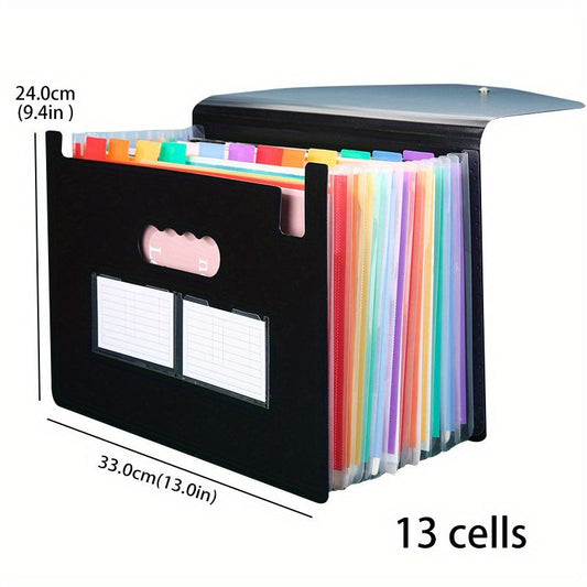 25-Grid Lanyard Flip A4 File Folder: Keep Your Documents Neatly Organized in Style! - Renee Lane Company