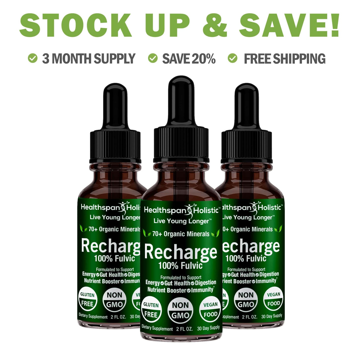 2oz Recharge 100% Fulvic Minerals Concentrate - Renee Lane Company