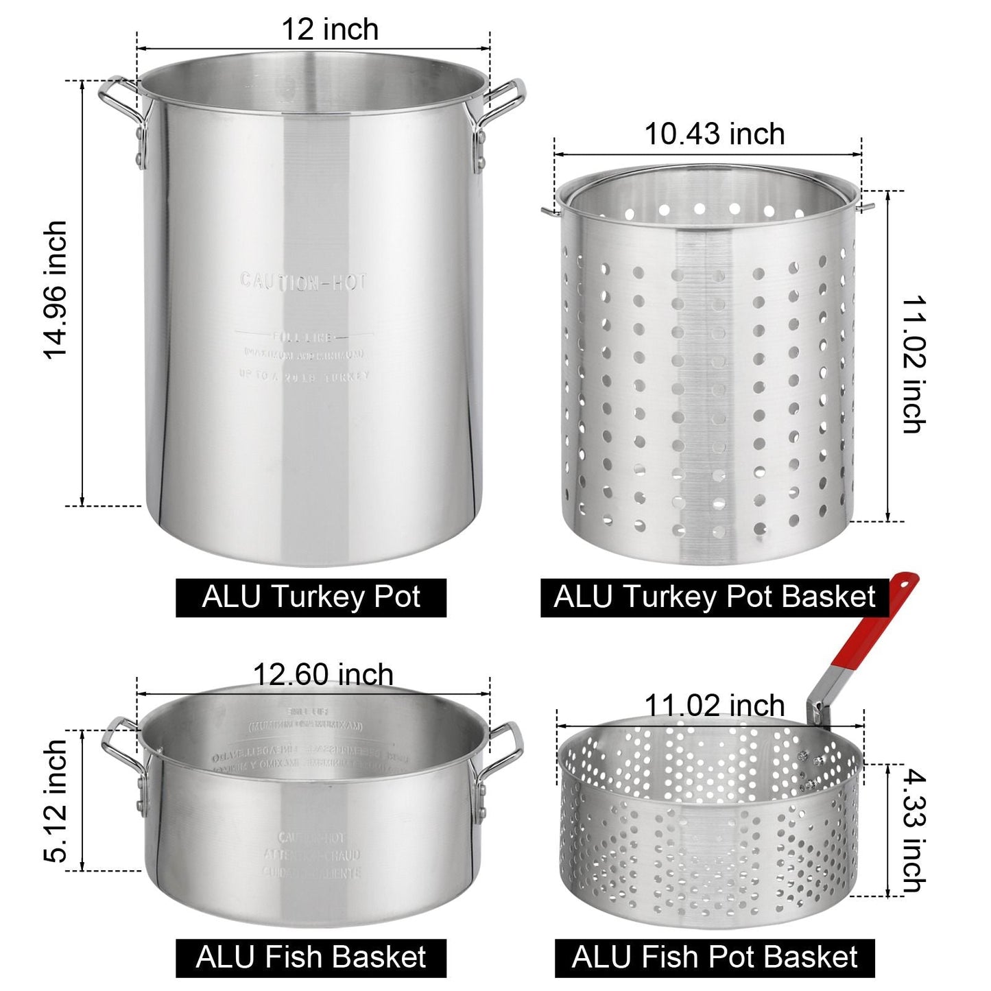 30QT Propane Turkey Fryer Set Silver Aluminum Pot with Black Round Iron Stand Outdoor Gas Deep Fryer Kit for Frying Turkey Seafood and Boiling Crawfish Backyard Cooking Equipment - Renee Lane Company