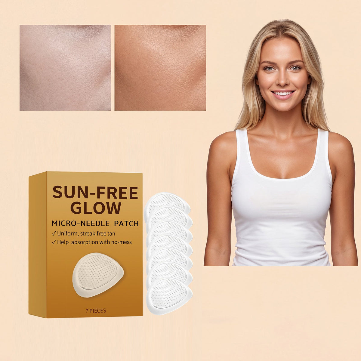 TriLightBeauty Body Tanning Microneedle Patch