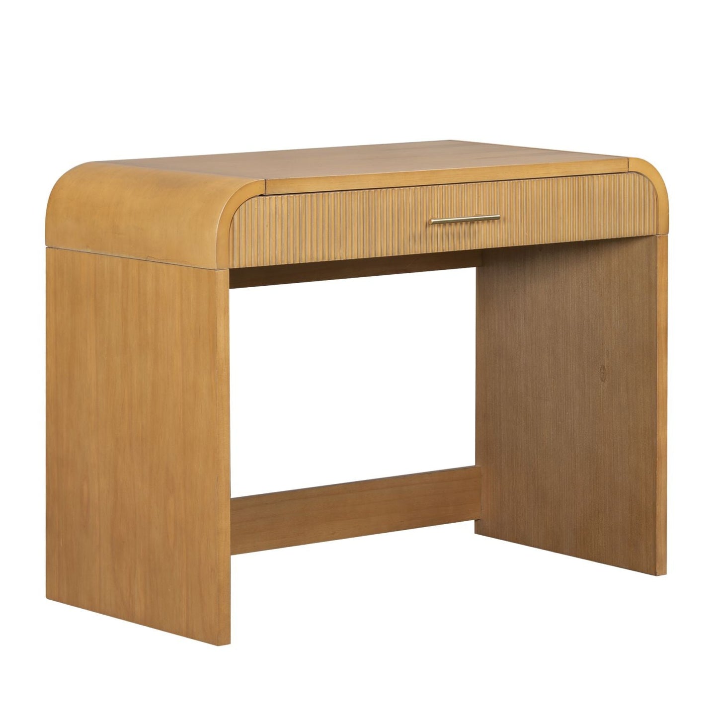 39" Makeup Vanity Table with Mirror Touch Screen Lighted Mirror, Dressing Table with Drawer for Bedroom, Natural - Renee Lane Company