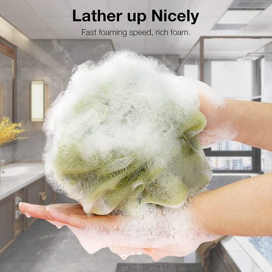 4 Set Bath Shower Loofah Sponge 75g Bath Mesh Pouf Shower Ball Body Scrubber Exfoliating Bath Sponge for Women and Men; - Renee Lane Company