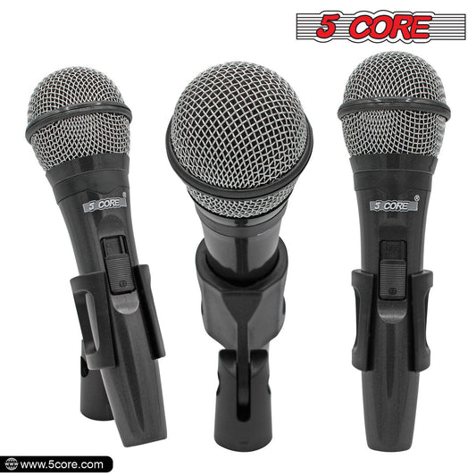 5 Core Microphone XLR Dynamic Mic Karaoke Singing Handheld Microfono Wired Professional Unidirectional 1/4 Plug In Cord Connection for Vocal DJ Music - PM 600 - Renee Lane Company