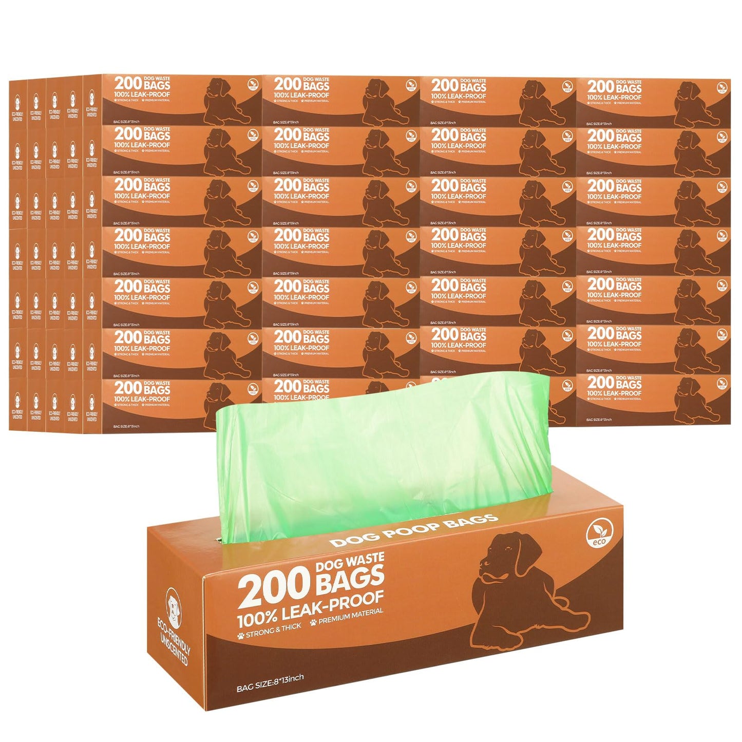 50 Rolls Dog Waste Bags 10000 Count Dog Trash Bags Leak Proof Pet Bags Doggie Poop Roll Waste Bags Dog Thick Plastic Bag for Home Park Outdoor Travel Pet Supplies (Dark Green) - Renee Lane Company