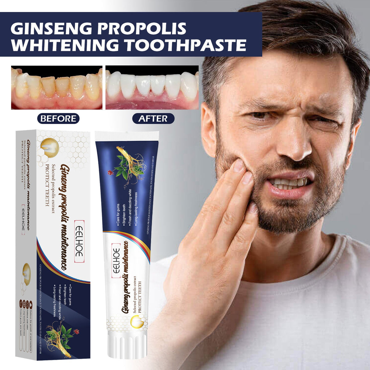 Ginseng Propolis Whitening Toothpaste 1 00g 1box