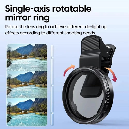 52mm Clip-On CPL Phone Lens Filter - Renee Lane Company