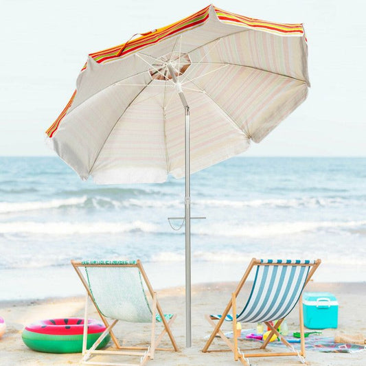 6.5 Feet Beach Umbrella with Carry Bag without Weight Base - Renee Lane Company