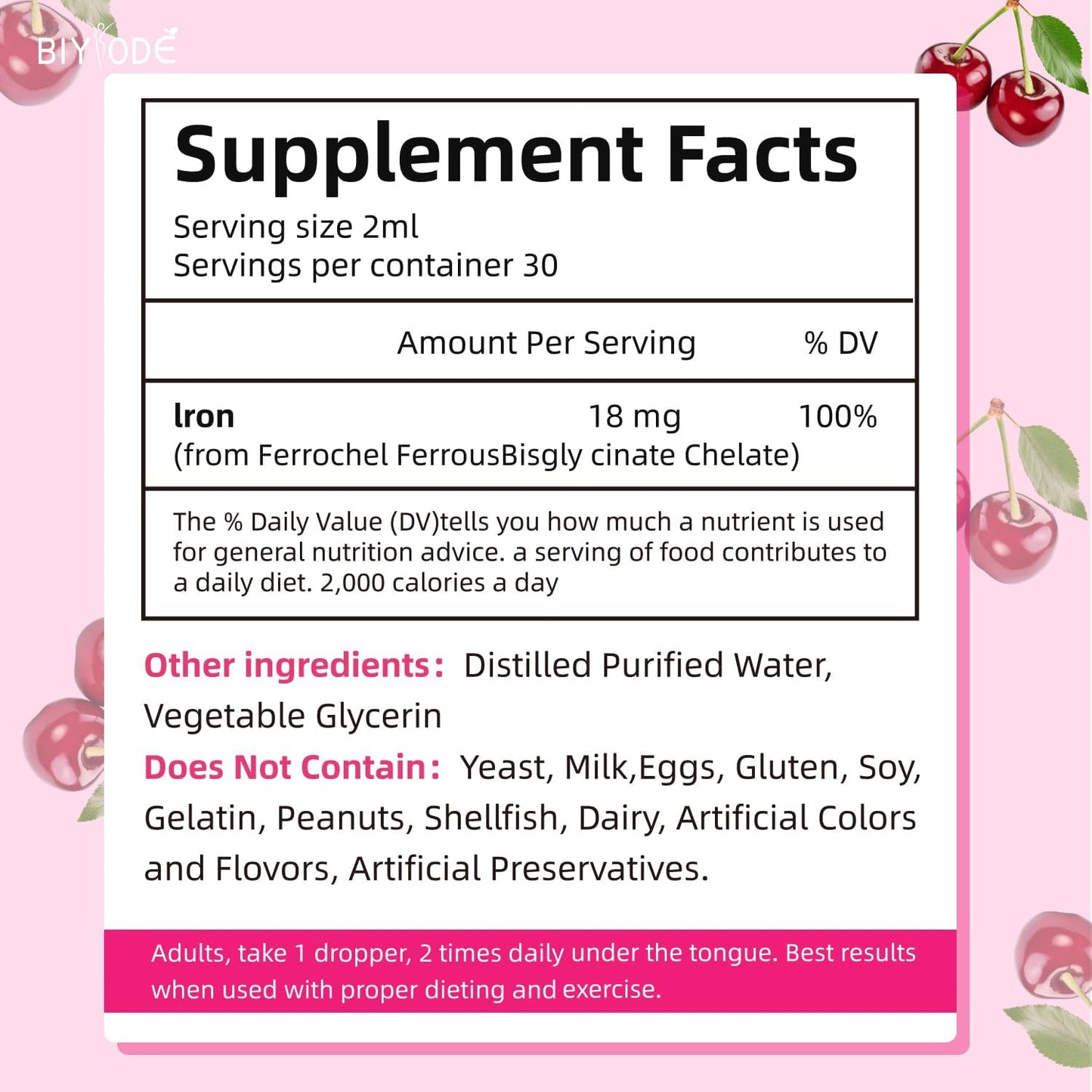 Liquid Iron Supplement for Women