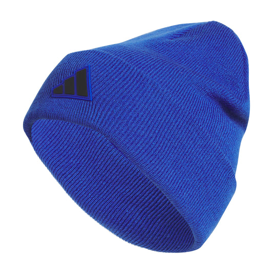 Adidas Mens Postseason Beanie Tall fit Slouchy Cuffed Acrylic Knit hat/Cap for Winter Team Royal Blue/Black - Renee Lane Company
