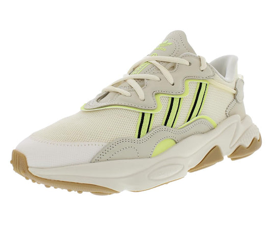 Adidas Ozweego Womens Shoes Size 7.5 Color: Wonder White/Pulse Yellow/Core Black-Beige - Renee Lane Company