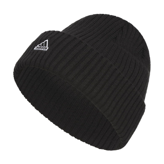 Adidas Womens Altitude Beanie Standard fit Cuffed Acrylic Knit hat/Cap for Winter Black/White - Renee Lane Company