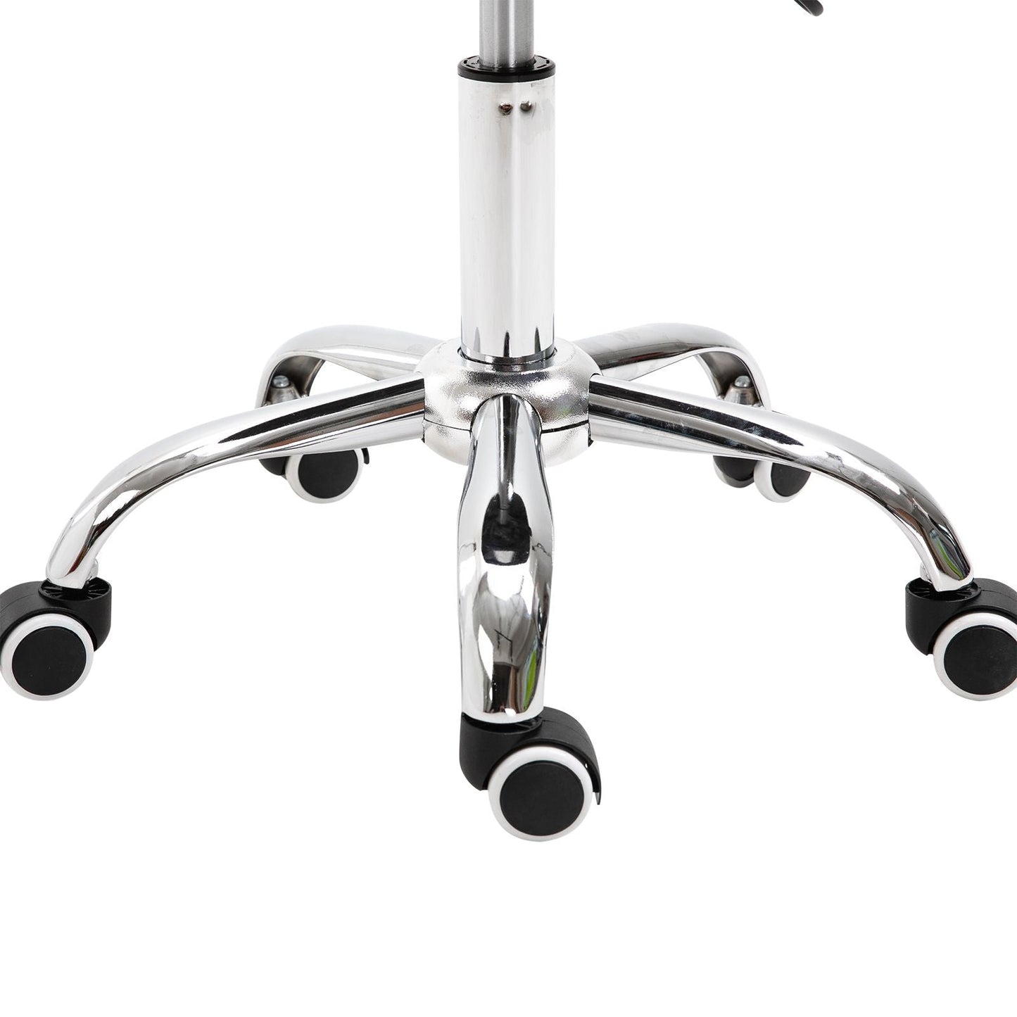 Adjustable Elegance: Hydraulic Salon Stool, Rolling Swivel Saddle Chair, PU Leather Beauty Seat for Spa, Black Finish - Renee Lane Company