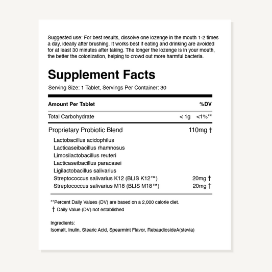 Advanced Oral Health Probiotic Mint - Renee Lane Company
