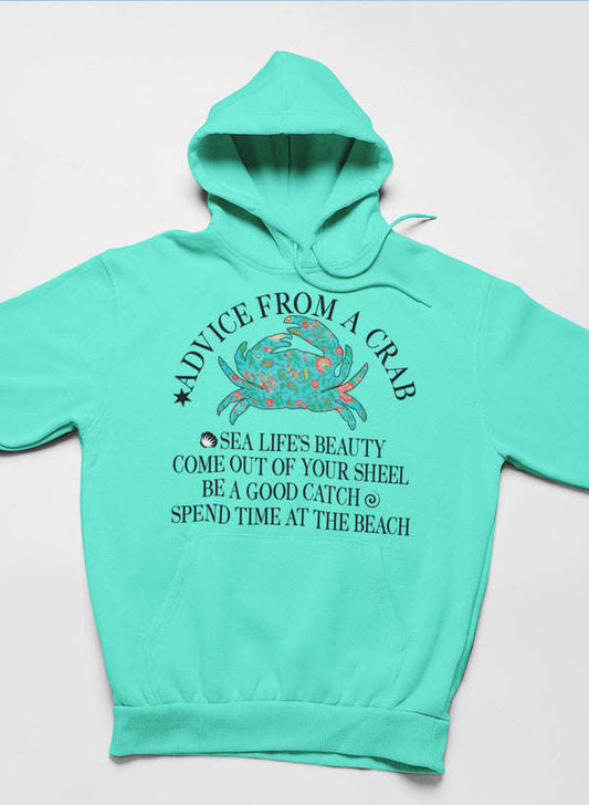 Advice From A Crab Hoodie - Renee Lane Company