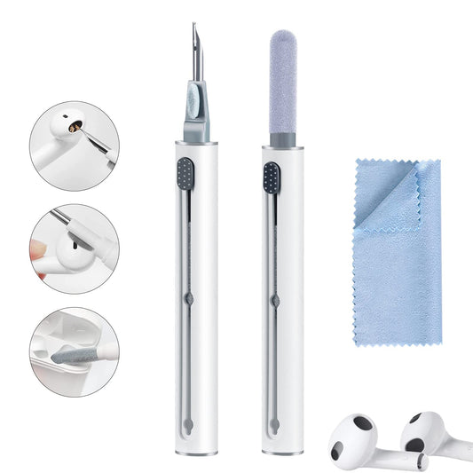 Airpod Cleaner Kit,Earbud Cleaning Kit for Airpods Pro 1 2 3, Multi-Function Cleaning Pen with Soft Brush Flocking Sponge,Suitable for Bluetooth Headset Charging Box Mobile Phone Earbud (1Pcs) - Renee Lane Company