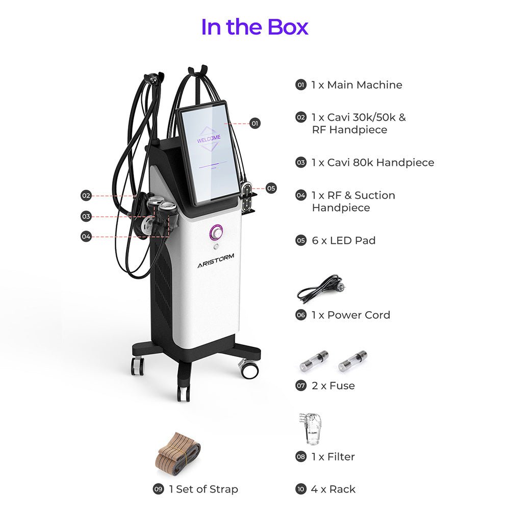 Aristorm 4-in-1 S-Shape Cavitation RF System - Renee Lane Company