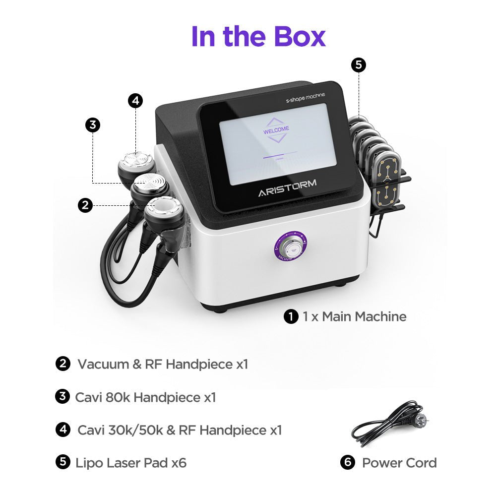 Aristorm 4-in-1 S-Shape Ultrasonic Cavitation & RF Lipo Laser System - Renee Lane Company