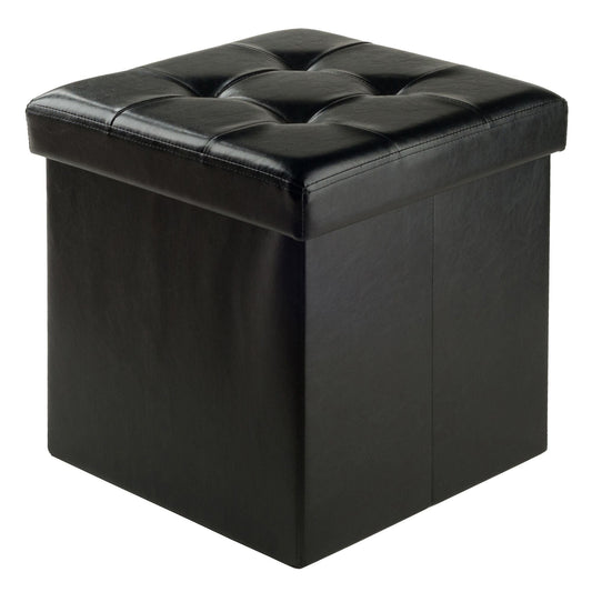 Ashford Ottoman with Storage Faux Leather - Renee Lane Company