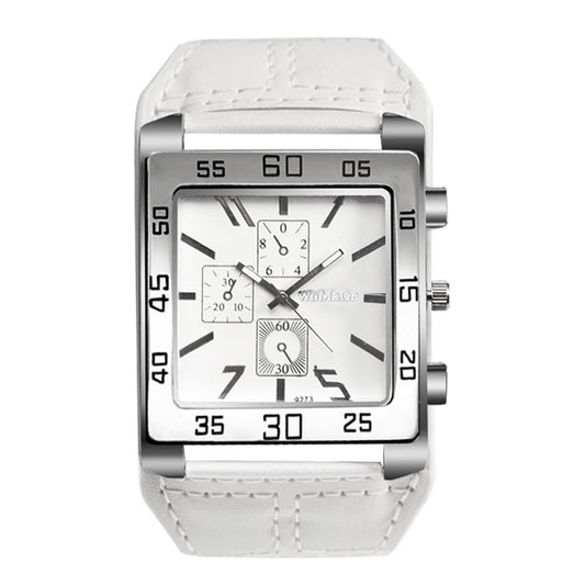 Avaner Mens Square Watch Oversize Steampunk Watch Leather Strap Big Face Watch - Renee Lane Company