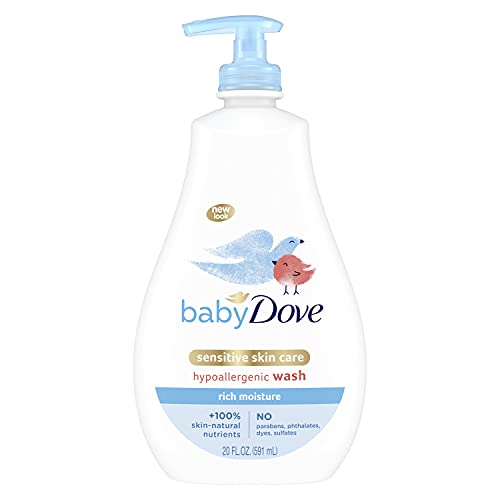 Baby Dove Sensitive Skin Care Baby Wash For Baby Bath Time Rich Moisture Tear-Free and Hypoallergenic 20 oz (Packaging May Vary) - Renee Lane Company