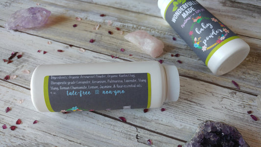 Baby Powder Organic | Natural Baby Products | Talc-Free | Baby Shower Gift | Organic Baby Care | Body Rash Relief | Gift for new mom expect - Renee Lane Company