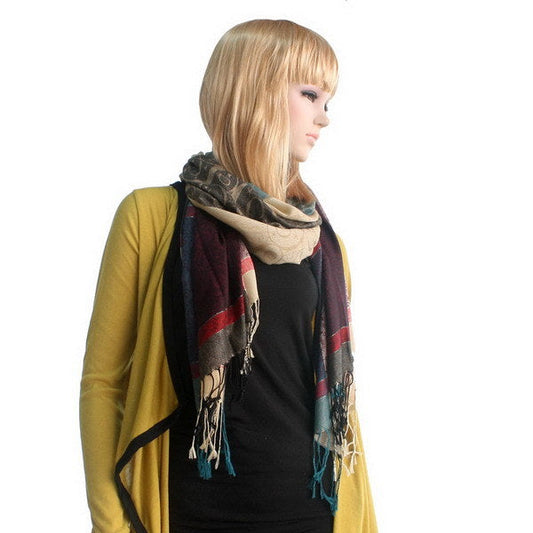 Blancho Bedding -Pa-a13-2 Fantasy Stars & Flowers Fashion Revitalized Style Luxurious Silky Soft Pashmina/Shawl/Scarf - Renee Lane Company