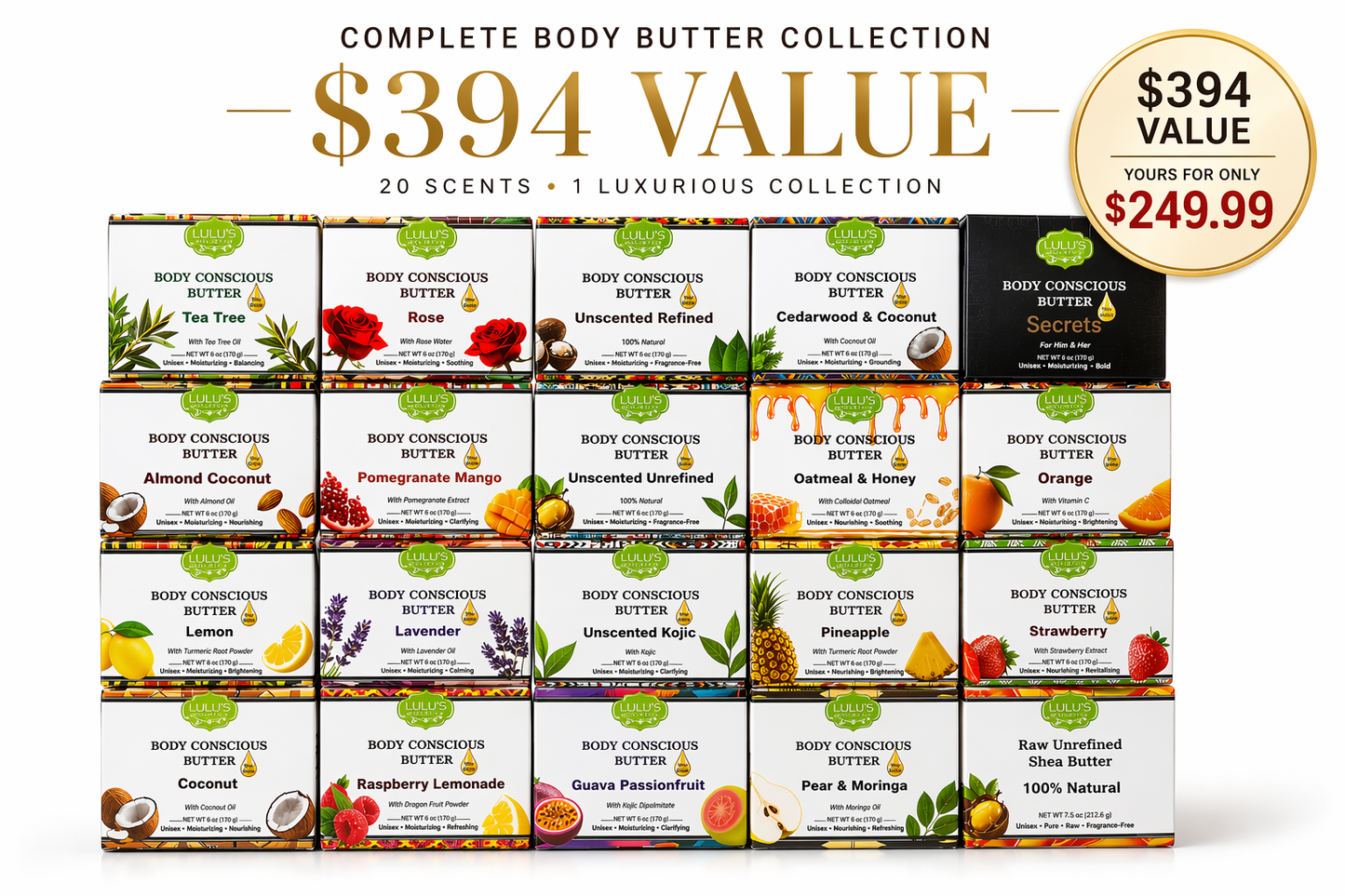 Body Conscious Butter – Complete Collection Box - Renee Lane Company
