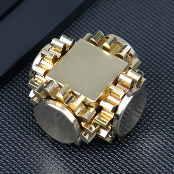 Brass Cube Gears Spinner - Renee Lane Company