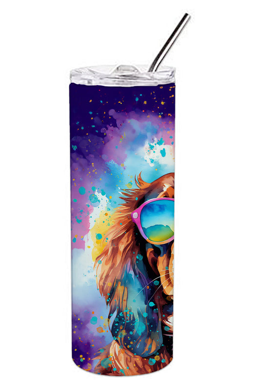 Cavalier Spaniel Hippie Dawg Stainless Steel Skinny Tumbler Vacuum Double Walled Reusable Insulated Tumbler Travel Cup for Coffee Cocktails Gift with Lid, 20 oz - Renee Lane Company