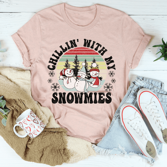 Chillin' With My Snowmies T-Shirt - Renee Lane Company