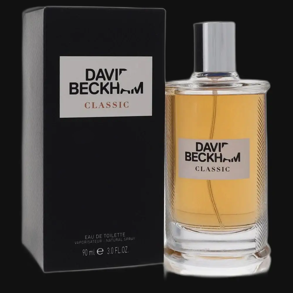 David Beckham Classic men’s eau de toilette, 90 ml glass bottle with silver cap and box