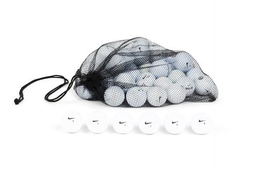 Clean Green Golf Balls Recycled & Used Golf Balls for Men for Nike Golf Balls 4 Dozen Golf Balls Mix - Good Condition Graded Ball - includes GolfBalls and Mesh Carrying Bag (48) - Renee Lane Company