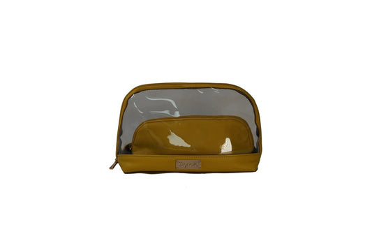 Clear Toiletry Bag Set – Light Yellow Duo (2-Piece) - Renee Lane Company