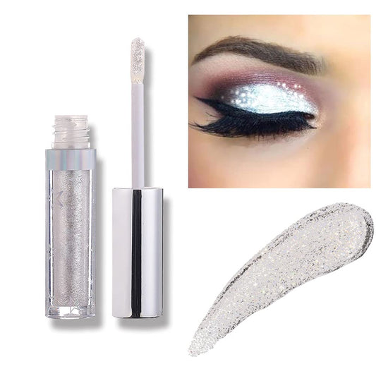Coalitione Liquid Eyeshadow 12 Colors Long Lasting Waterproof Shining Shimmer Glitter Eyeline liquid Matte Eyeshadow Girls Silver Liquid Eyeshadow for Party Festival Makeup Beauty - Renee Lane Company