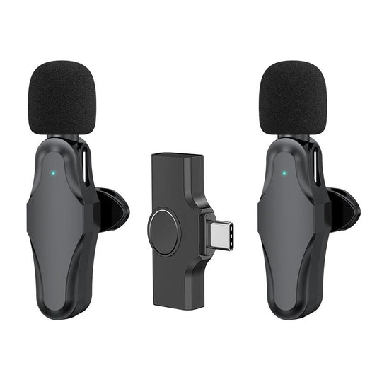 Cross border new 2.4G wireless lavalier microphone Tiktok live broadcast microphone outdoor interview recording professional wireless microphone - Renee Lane Company