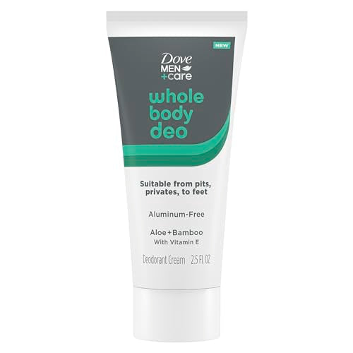 Whole body deo deodorant cream tube with front label and green band on white.