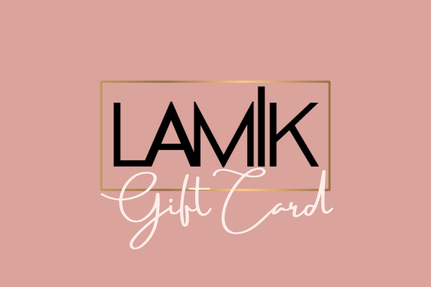 Gift card with LAVIK Gift card logo